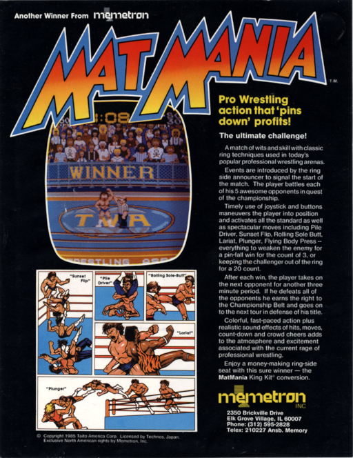 Mat Mania Arcade Game Cover